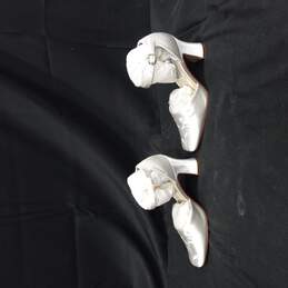 Women's Touch Ups White Satin Clarissa Wedding Heels Sandals 7 alternative image
