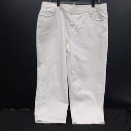 Hammoq- Michael Kors White Capri Jeans Size 16W