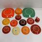Bundle of 13 Assorted Multicolor Fiesta Stoneware Dishware Pieces image number 2