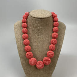 Designer J. Crew Two-Tone Coated Salmon Micro Seed Beaded Necklace