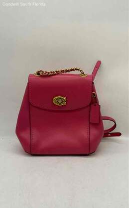 Coach Womens Pink Leather Mini Backpack alternative image