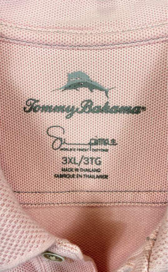 Tommy Bahama Men Pink Polo Shirt 3XL image number 3