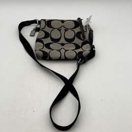 NWT Coach Womens Black Tan Signature Print Adjustable Strap Crossbody Bag Purse alternative image