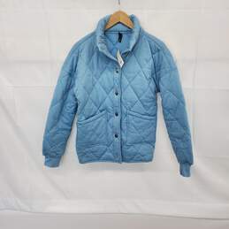 ALYA Light Blue Quilted Button Up Jacket WM Size S NWT