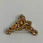 Designer Swarovski Gold-Tone Clear Crystal Cut Drop Stone Brooch Pin image number 4