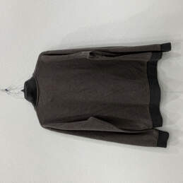 Mens Brown Long Sleeve Mock Neck Quarter-Zip Pullover Sweatshirt Size 6 alternative image