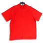 Mens Red Short Sleeve Spread Collar Golf Polo Shirt Size X-Large image number 2