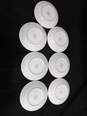 Bundle of 7 Wedgwood Bone China Plates w/ 4 Matching Tea Cups, Cream and Sugar Dish image number 8