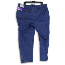 NWT Womens Blue Denim Medium Wash 5-Pocket Design Cropped Jeans Size 26W alternative image
