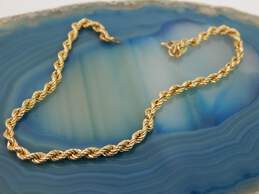 14K Yellow Gold Twisted Rope Chain For Repair 1.2g