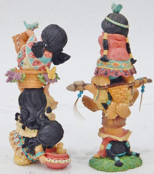 Enesco Friends Of The Feather Sister Act & Brave Support Totem Pole Figurines image number 3