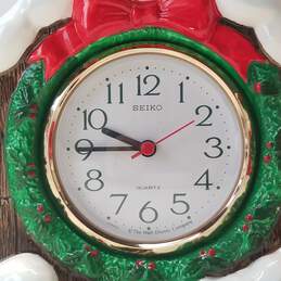 Vintage Seiko Disney Christmas Santa Mickey Mouse Mantel Clock alternative image