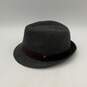 Stetson Mens Gray Round Wide Brim Leather Trim Fedora Hat Size 55 image number 2