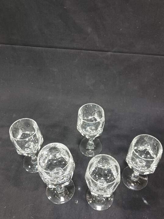10pc Set of Bavarian Cut Crystal Wine Glasses image number 5
