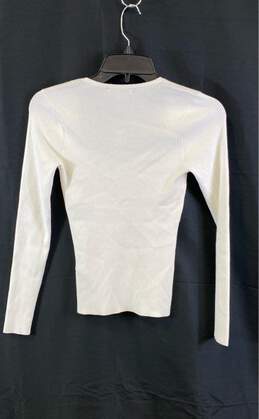 Madewell Women's White Ribbed Long Sleeve - XS NWT alternative image