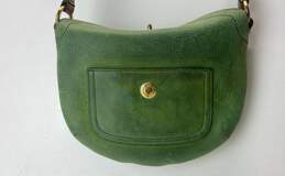 Coach Crescent Crossbody Bag Green Leather