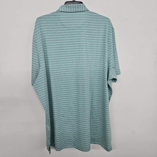 Johnnie-O Teal Stripped Polo image number 2