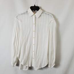 Free People Women White Button Up Shirt  Sz XS