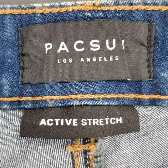 Pac Sun Men Blue Distressed Jeans Sz 32x30 NWT image number 4