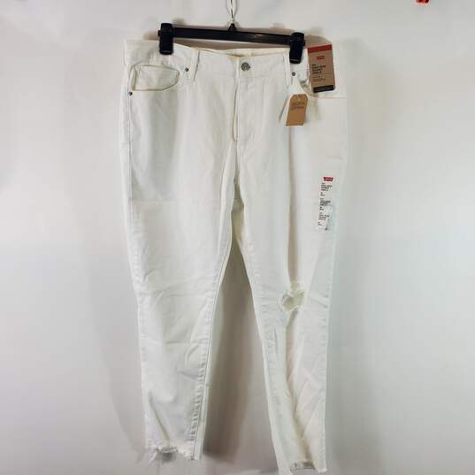 Levi Women White Jeans 34 NWT image number 1