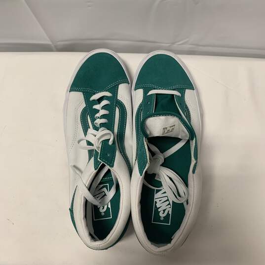 Men's Green And White Vans Size: 10 image number 4