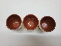 Set of 3 Vintage Stangl Pottery Thistle Green Pink Floral Egg Cups alternative image
