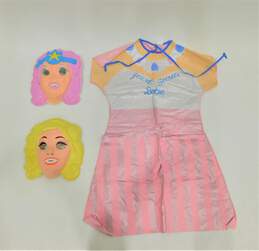 Vintage 1983 Ben Cooper Barbie Mask & 1987 Jewel Secrets Costume Halloween