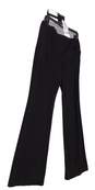 Womens Black Flat Front Slash Pockets Casual Slacks Dress Pant Size 8R image number 2
