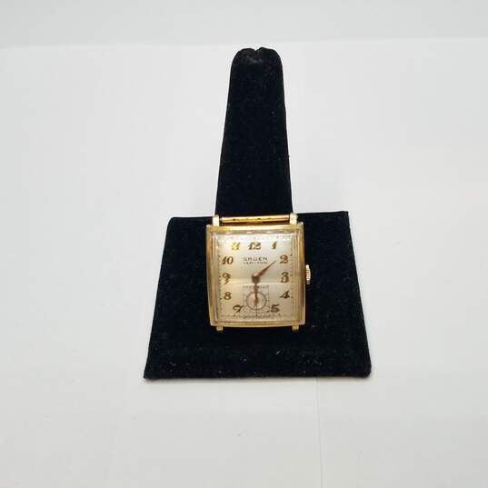 Gruen Veri-Thin 24mm Precision Manual Vintage Gold-Filled Mens Watch 16g image number 1
