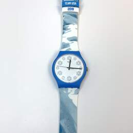 IOB Swatch Team USA 2018 Winter Olympics SR1130SW Round Analog Dial Wristwatch alternative image