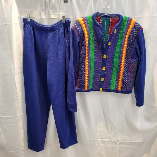 Unbranded Vintage Colorful Knit Cardigan Sweater/Pant Set No Size image number 3