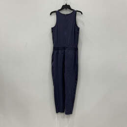 Womens Blue Brooklyn Textured Sleeveless Back Zip One Piece Jumpsuit Size 2 alternative image