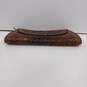 Unbranded Large Brown Floral Leather Clutch Purse image number 6