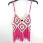 Prima Donna Women Fuschia Fringe Knitted Top OS NWT image number 1