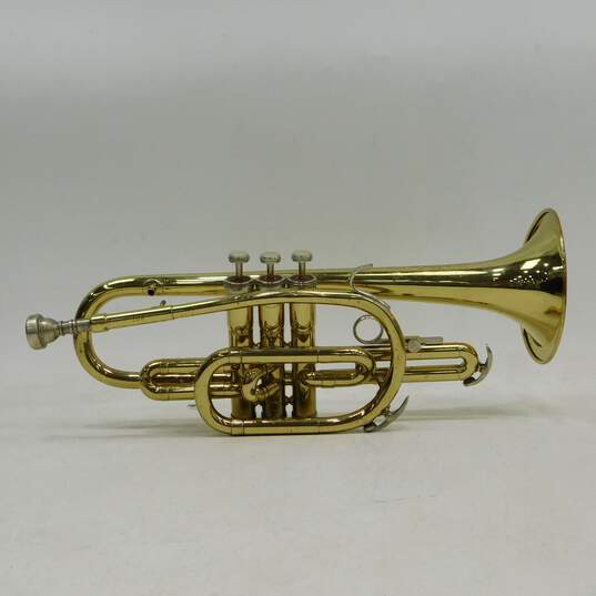 Conn Brand 16A Model B Flat Cornet w/ Case and Mouthpiece (Parts and Repair) image number 2