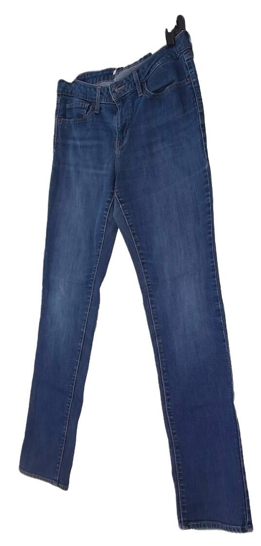 Womens Blue 712 Slim Fit Medium Wash Denim Straight Leg Jeans Size 30 image number 3