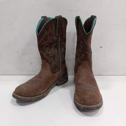 Ariat Leather Pull On Western Style Boots Size 8B