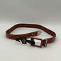NWT Womens Brown Leather Studded Adjustable Metal Buckle Waist Belt Size S image number 1