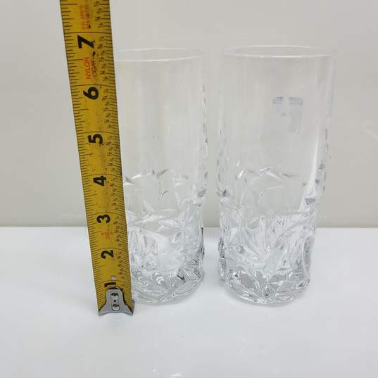 Tiffany & Co cut crystal highball glasses set of 2 signed image number 3