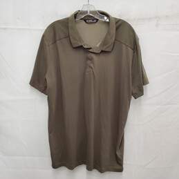 Arc'Teryx MN's Olive Green Snap Button Polo Shirt Size XL
