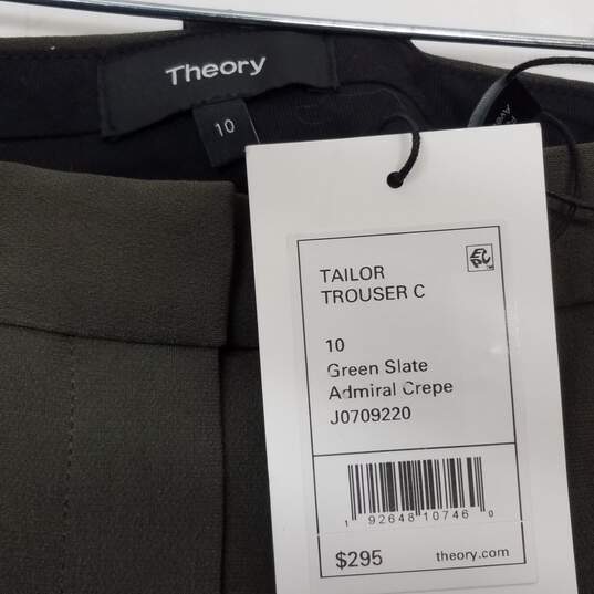 Theory Green Slate Admiral Crepe Size 10 Dress Pants image number 3