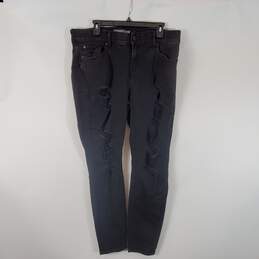 Torrid Women Black Ripped Skinny Jeans S 18R