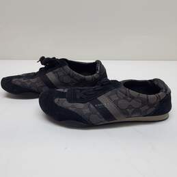 Coach Kelson Black & Gray Signature Print Canvas Sneakers Size 9 alternative image