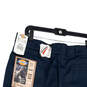 NWT Mens Blue Flat Front Slash Pockets Straight Leg Dress Pants Size 36X30 image number 3