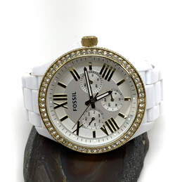 Designer Fossil Gold-Tone Round Dial Adjustable Strap Analog Wristwatch