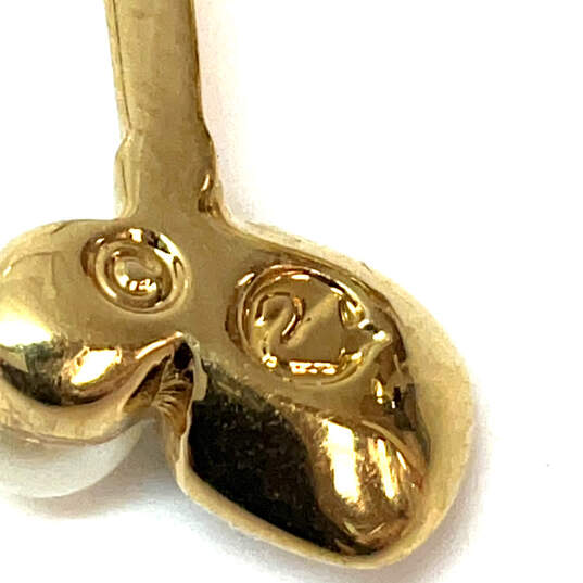 Designer Swarovski Gold-Tone Rhinestone Pearl Fashionable Brooch Pin image number 4