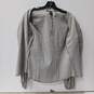 Yansi Fugel Gray/Came And Beige Stripped Button Down Shirt Size M NWT image number 3