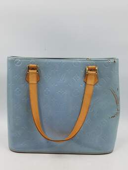 Authentic Louis Vuitton Houston Sky Blue Vernis Tote Bag alternative image