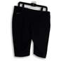 Womens Black Flat Front Stretch Pockets Skinny Leg Capri Pants Size 12/24 image number 4