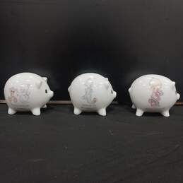 3 Assorted Precious Moments Mini Piggy Banks